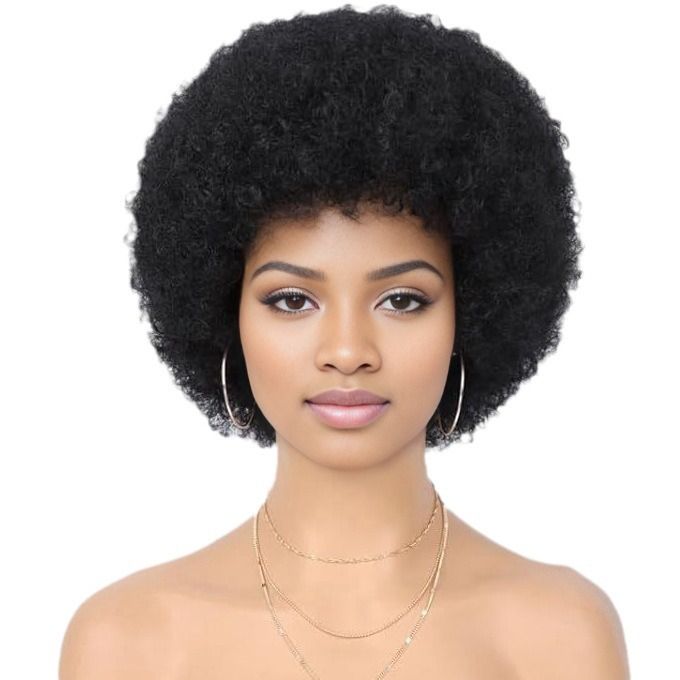 Africa sythentic hair wig curly short hair explode hair wig 10" short hair wig