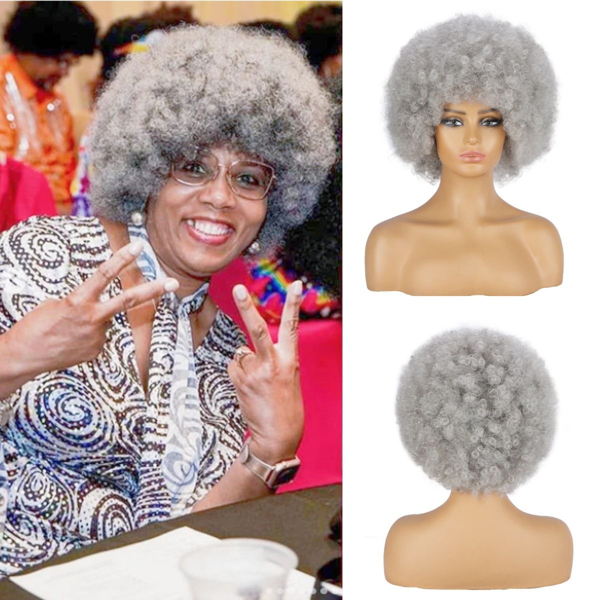 Africa sythentic hair wig curly short hair explode hair wig 10" short hair wig