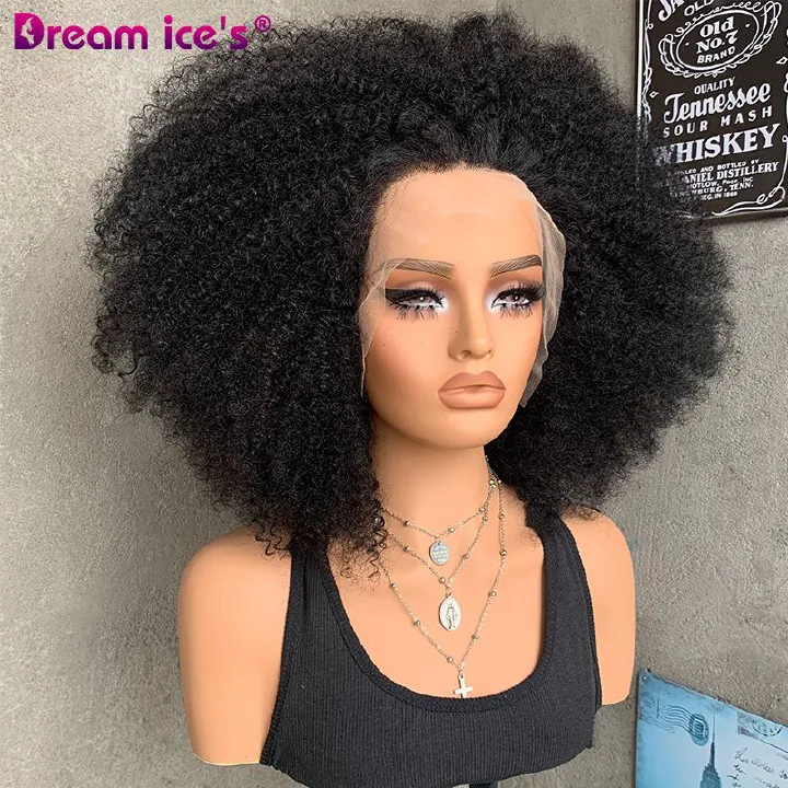 African Explosion Head Mixed Front Lace Wig 13*4 Lace Frontal Wig
