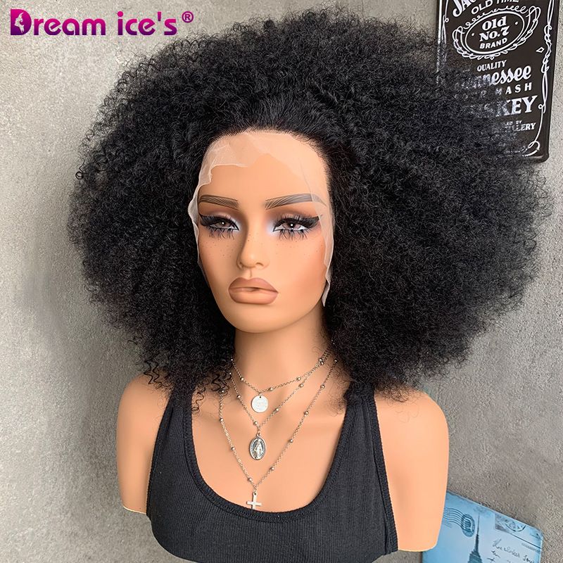 African Explosion Head Mixed Front Lace Wig 13*4 Lace Frontal Wig