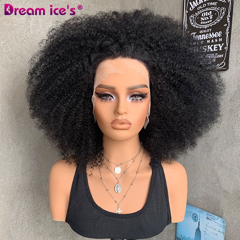 African Explosion Head Mixed Front Lace Wig 13*4 Lace Frontal Wig