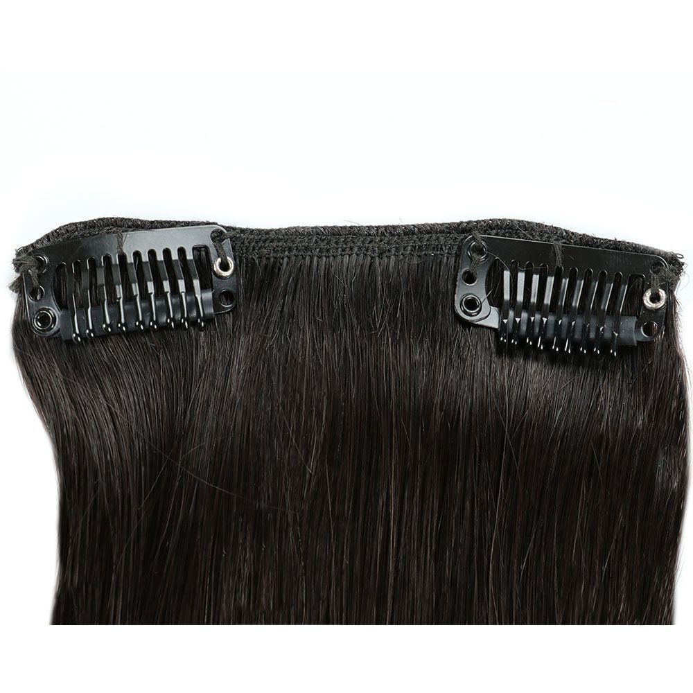 Hot Sell #1B Straight Clip In Human Hair 7PCS Set Clip ins Extension 100% Human Hair Extension