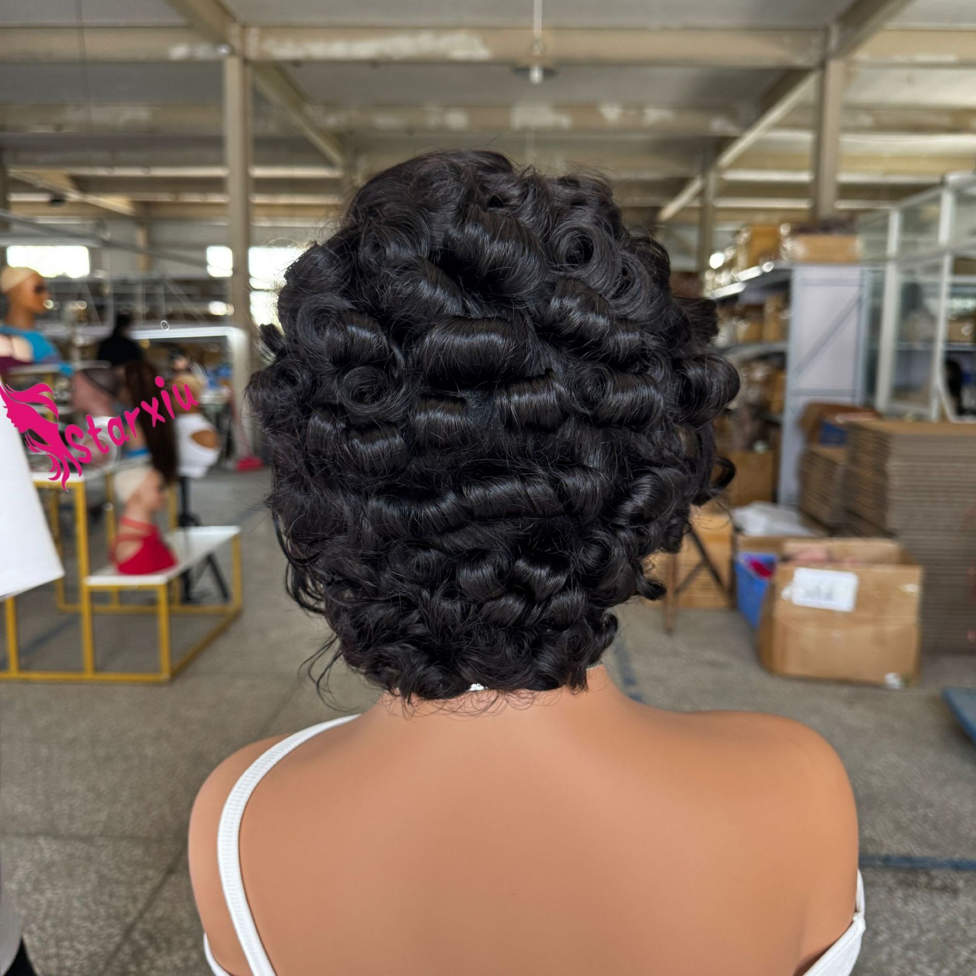 13*4 Lace Frontal 100% Human Hair Wig Africa Short Curly Wig Pixie Cut Short wigs Elf Wig Headsets Wig Short Rolls