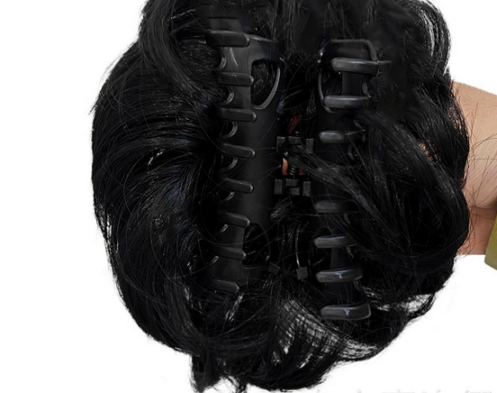 Hot sale synthetic hair extensionHair clip hair tie ponytail bun hair extension curly hair bun