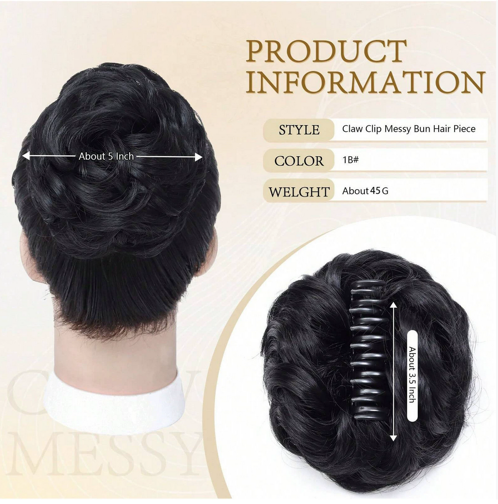 Hot sale synthetic hair extensionHair clip hair tie ponytail bun hair extension curly hair bun