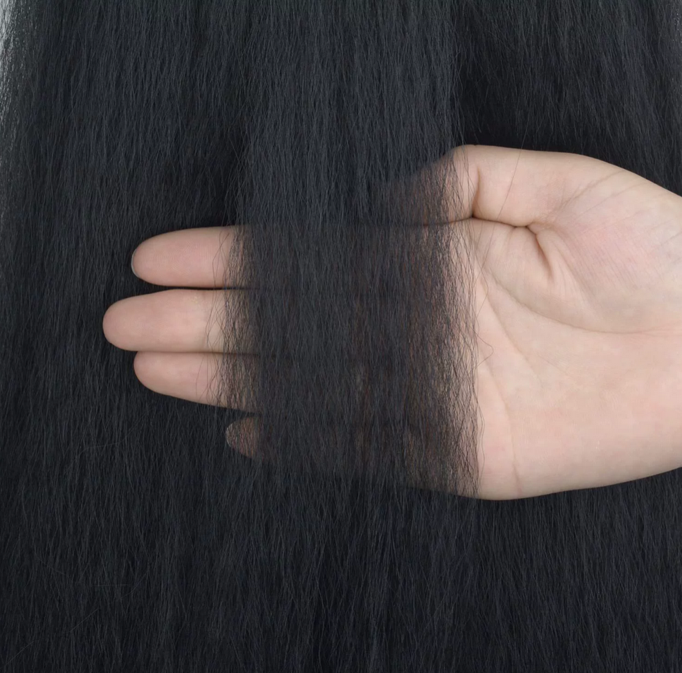 Synthetic hair wig long straight 13*4 lace frontal wig