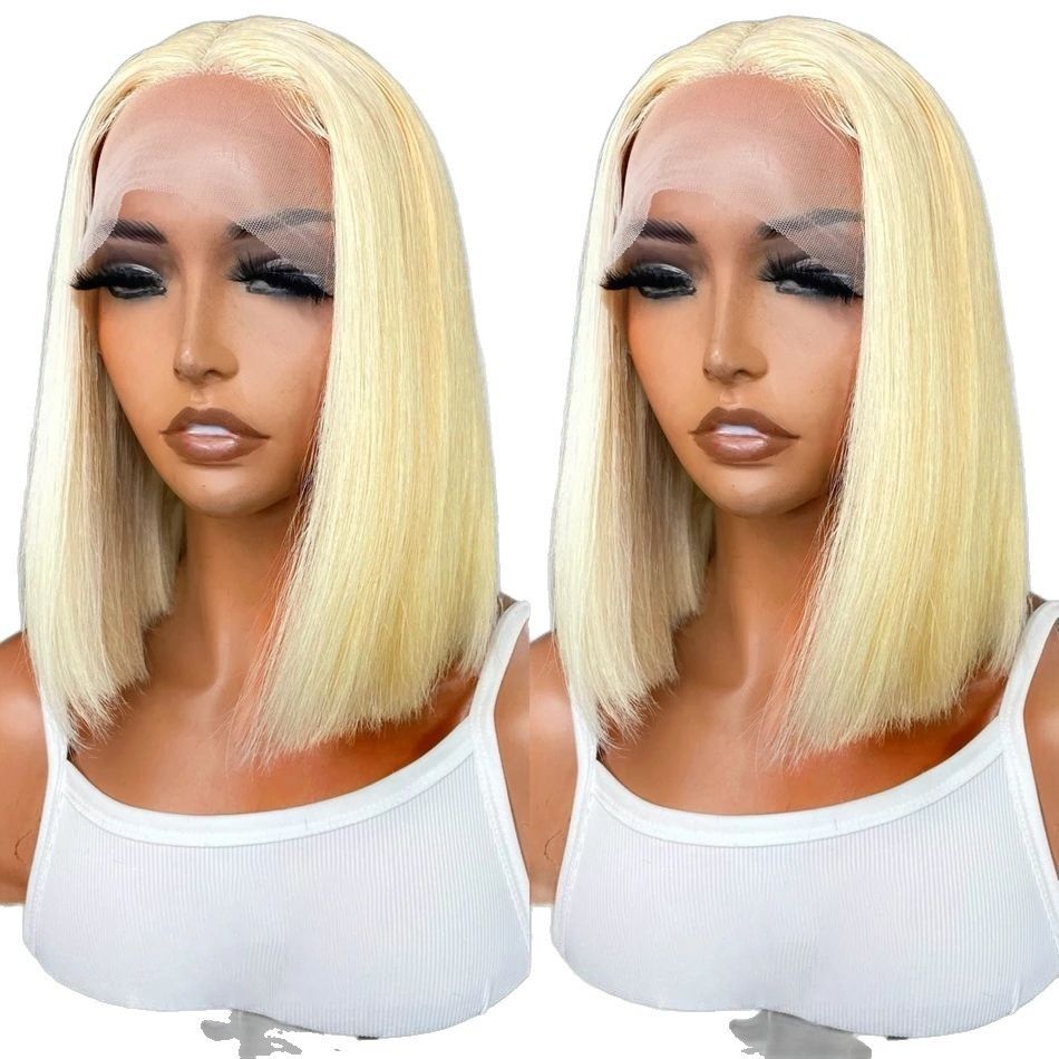 14" Bob wig sythentic hair straight hair wig 13*4 lace lace frontal wig