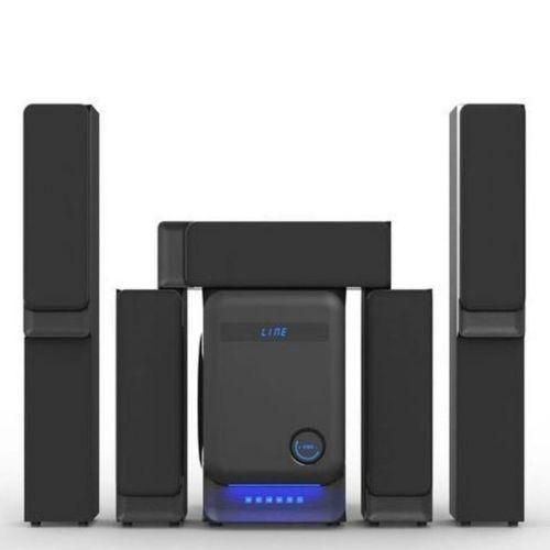 Nobel 5.1CH Home Theatre Speaker System 80W R.M.S Sub Woofer P.M.P.O 22000W Bluetooth Radio F.M/Aux Ready Super Bass Surround Sound Remote Control & LED Light