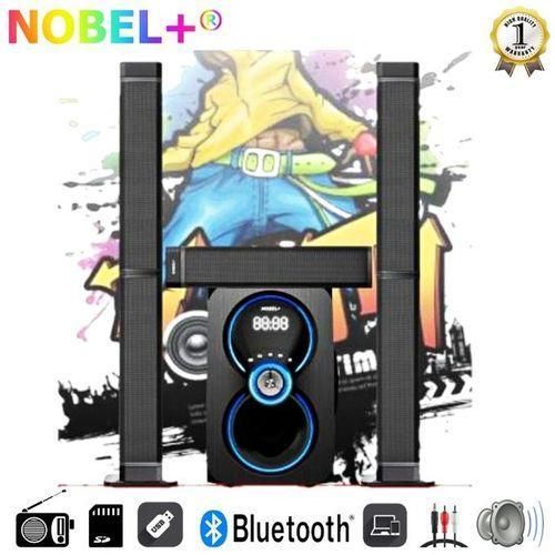 Nobel 55000W PMPO MULTIMEDIA SPEAKER SYSTEM, 5.1CH, DEEP BASS BLAST, 2 TALL BOYS, PREMIUM SOUND QUALITY, ADJUSTABLE SOUND CONTROLS, BLUETOOTH, FM RADIO, HDMI, MP3, SD CARD, AUX, USB, RCA, REMOTE CONTR
