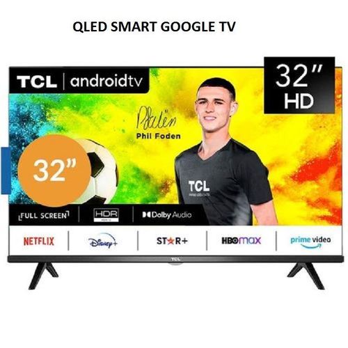 TCL 32" inch QLED TV,32S5 S-Series, FHD/HD HDR Smart Android Google TV, Netflix, YouTube, Bluetooth Connectivity,Wifi Connectivity,Inbuilt Decoder – Black (1YR WRTY)+FREE TV Guard+Extension Cable
