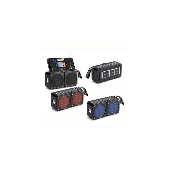 HF-F30 Portable Solar Bluetooth Speaker   Portable Solar Bluetooth Speaker. Built with a solar charging panel, it keeps the music going even outdoors without worrying about power. I