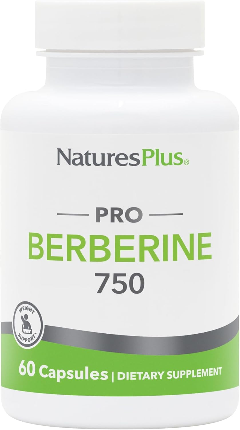 Natures Plus PRO Berberine 750 mg - 60 Capsules - Supports Healthy Metabolism -Diabetic-Insulin resistance