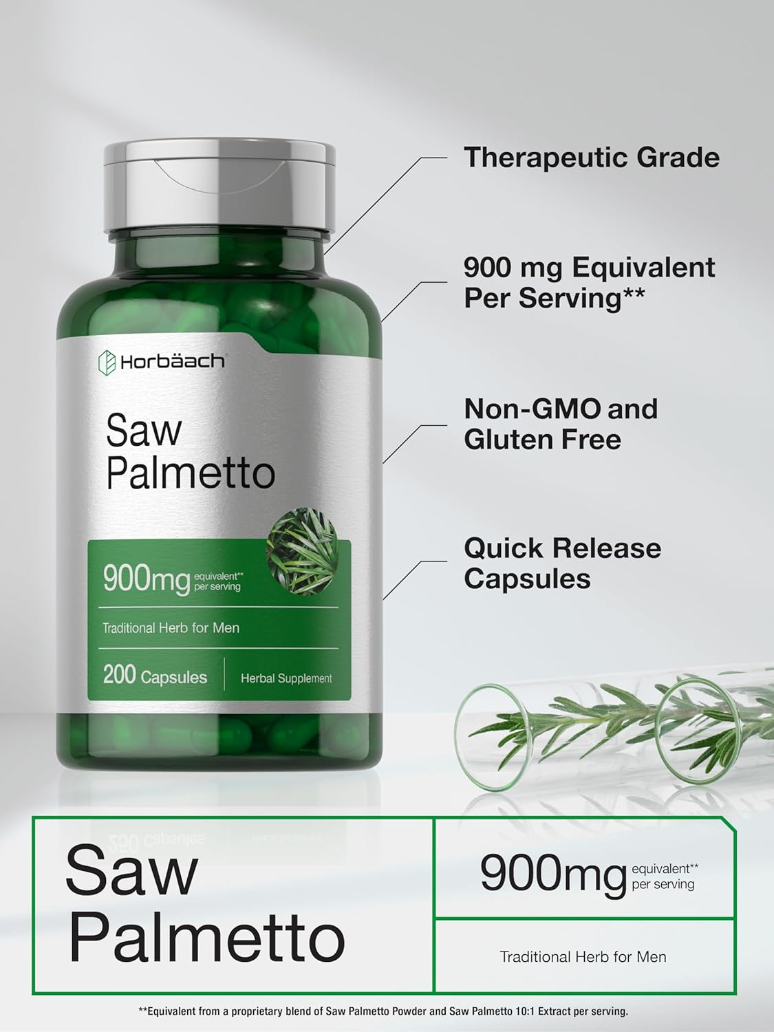 Saw Palmetto for Men Prostate Health Supplement to Promote Urinary Tract Function - 500mg Per Serving - 200 Count - DHT Blocker Hair Vitamin - Vegan, Non-GMO Capsules, Over 6 Month Supply