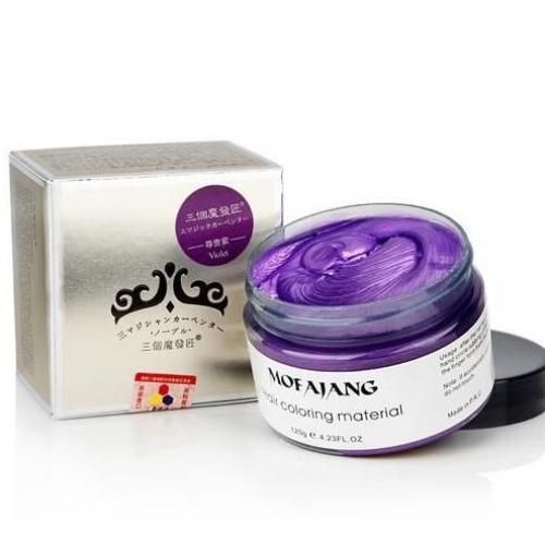 Purple Temporary Hair Color Wax -Removable Hair Colour- hair styling wax| No Bleaching effect |Violet hair wax- Hair Styling Wax- Purple hair dye- Lavender non-permanent hair dye- Dark Purple hair dye