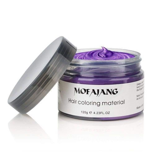 Purple Temporary Hair Color Wax -Removable Hair Colour- hair styling wax| No Bleaching effect |Violet hair wax- Hair Styling Wax- Purple hair dye- Lavender non-permanent hair dye- Dark Purple hair dye