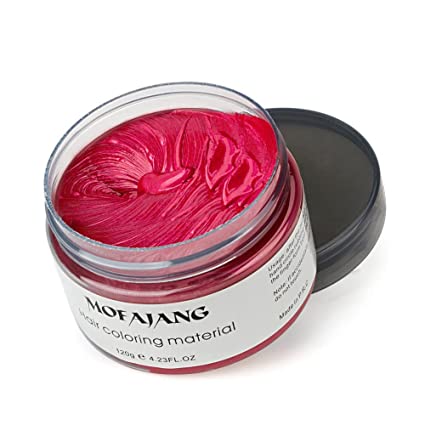 Red Temporary Hair Color Wax– Natural Hair Styling & Coloring Wax - Maroon Hair Dye for Natural Hair, Dreadlocks and artificial dreadlocks-  Easy to washout - Hot pink burgundy hair dye- Red hair dye.