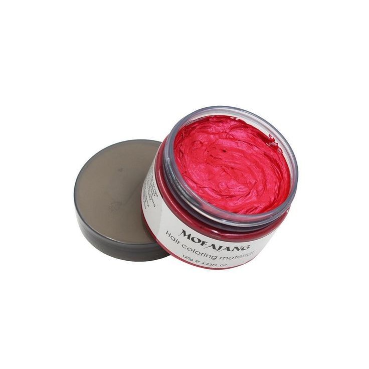 Red Temporary Hair Color Wax– Natural Hair Styling & Coloring Wax - Maroon Hair Dye for Natural Hair, Dreadlocks and artificial dreadlocks-  Easy to washout - Hot pink burgundy hair dye- Red hair dye.