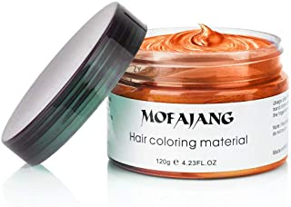Orange Temporary Hair Color Wax– Natural color with no bleaching effect - Orange Hair Dye for Natural Hair, 4c Hair, Curly Hair, Dreadlocks and artificial dreads - Copper hair colour - Ginger hair dye