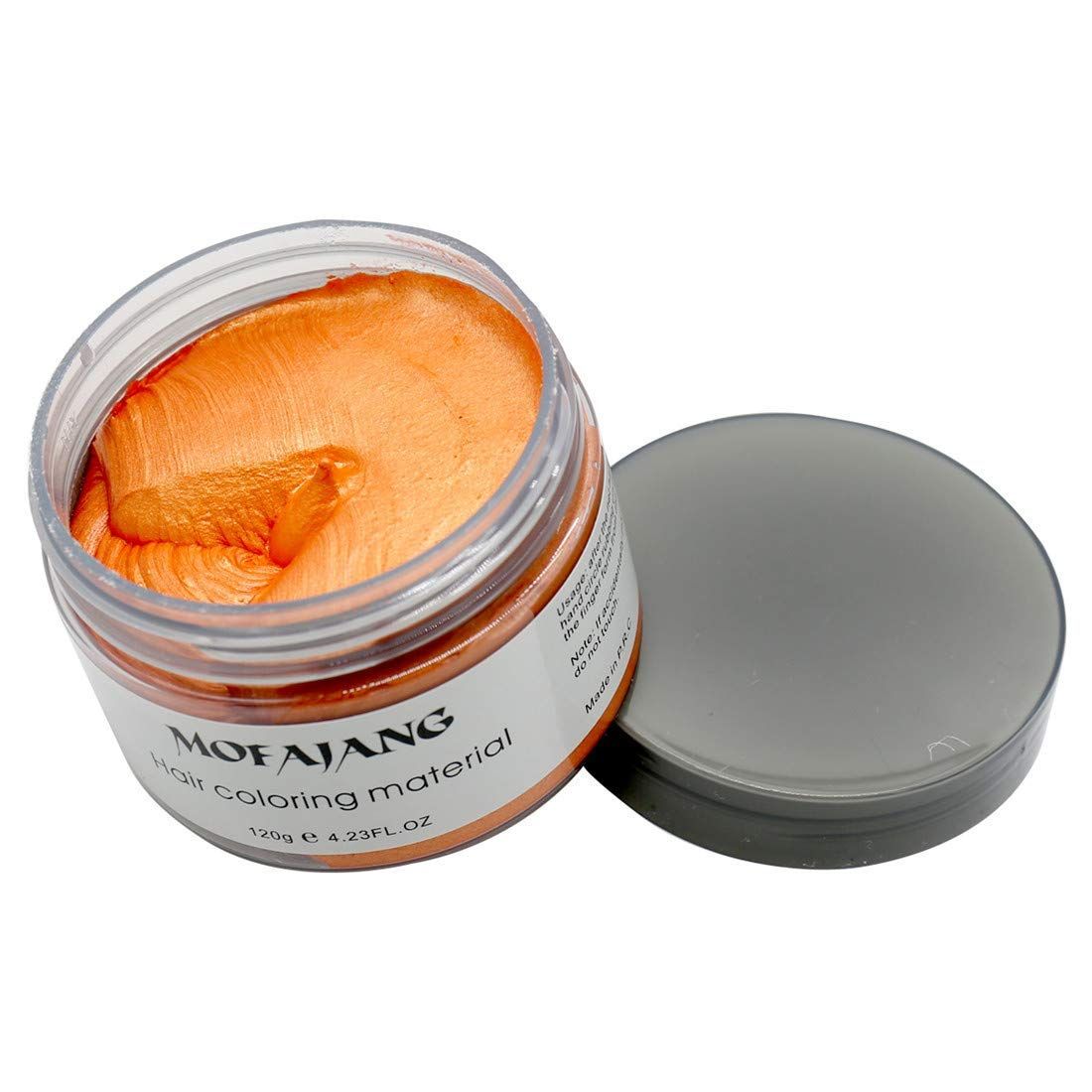 Orange Temporary Hair Color Wax– Natural color with no bleaching effect - Orange Hair Dye for Natural Hair, 4c Hair, Curly Hair, Dreadlocks and artificial dreads - Copper hair colour - Ginger hair dye