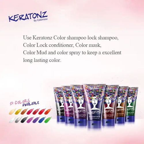 Keratonz YELLOW PASSION SEMI-PERMANENT HAIR COLOUR- Yellow Hair Dye- LONG-LASTING- No Hair Damage- No Hair Damage- No Ammonia or Peroxide Chemicals – Gentle on Hair and Scalp- Safe for all Hair Types