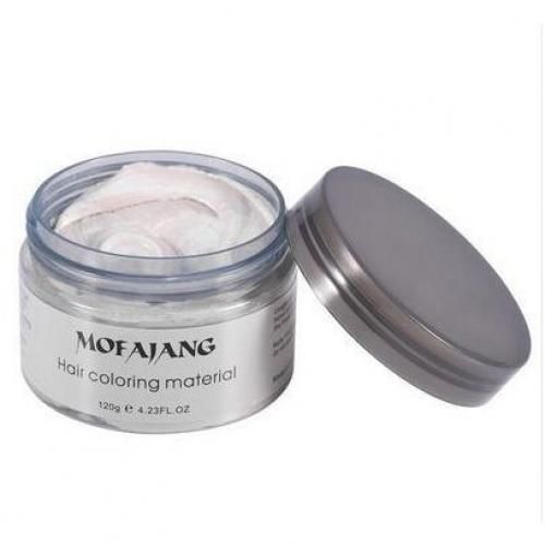 White Hair Dye- 120ml Temporary Hair Color Wax- Instant White Hair Color for Men Women/ Simple to Use/ Long Lasting- Fast Acting/ Natural Ingredients-  No Bleach | Easy Wash-Out | Styling & Coloring