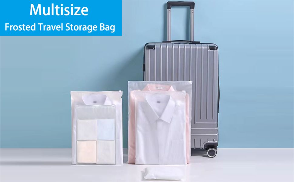 50x70cm Large Frosted Ziplock Storage Bag – Reusable Transparent Reusable Frosted Ziplock Bags with Slider Seal – For packaging Clothes, Bedding, Pillows, Travel items- Waterproof Heavy Duty Plastic.