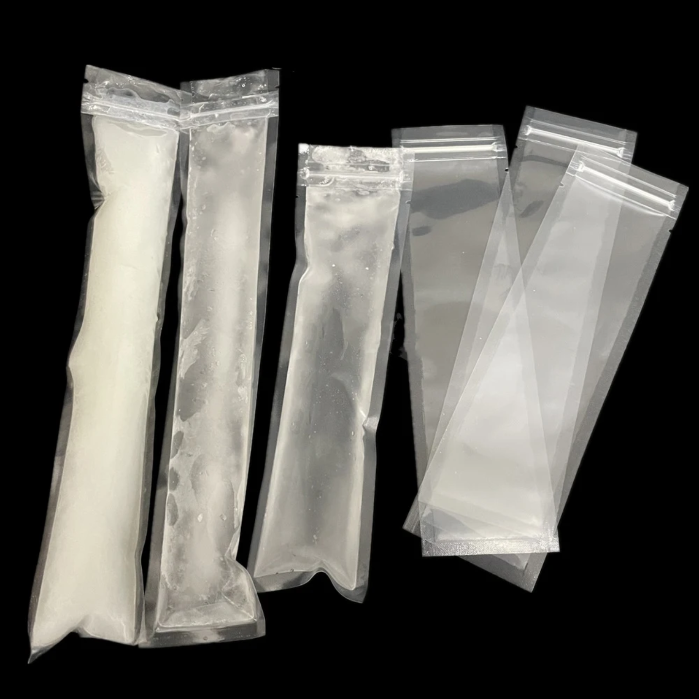100pcs Ice pops Packaging Bags-Reusable Popsicle Mold bags- Ziplock Seal for Frozen Treats, Parties, Small Business, Hawking & More - BPA-Free