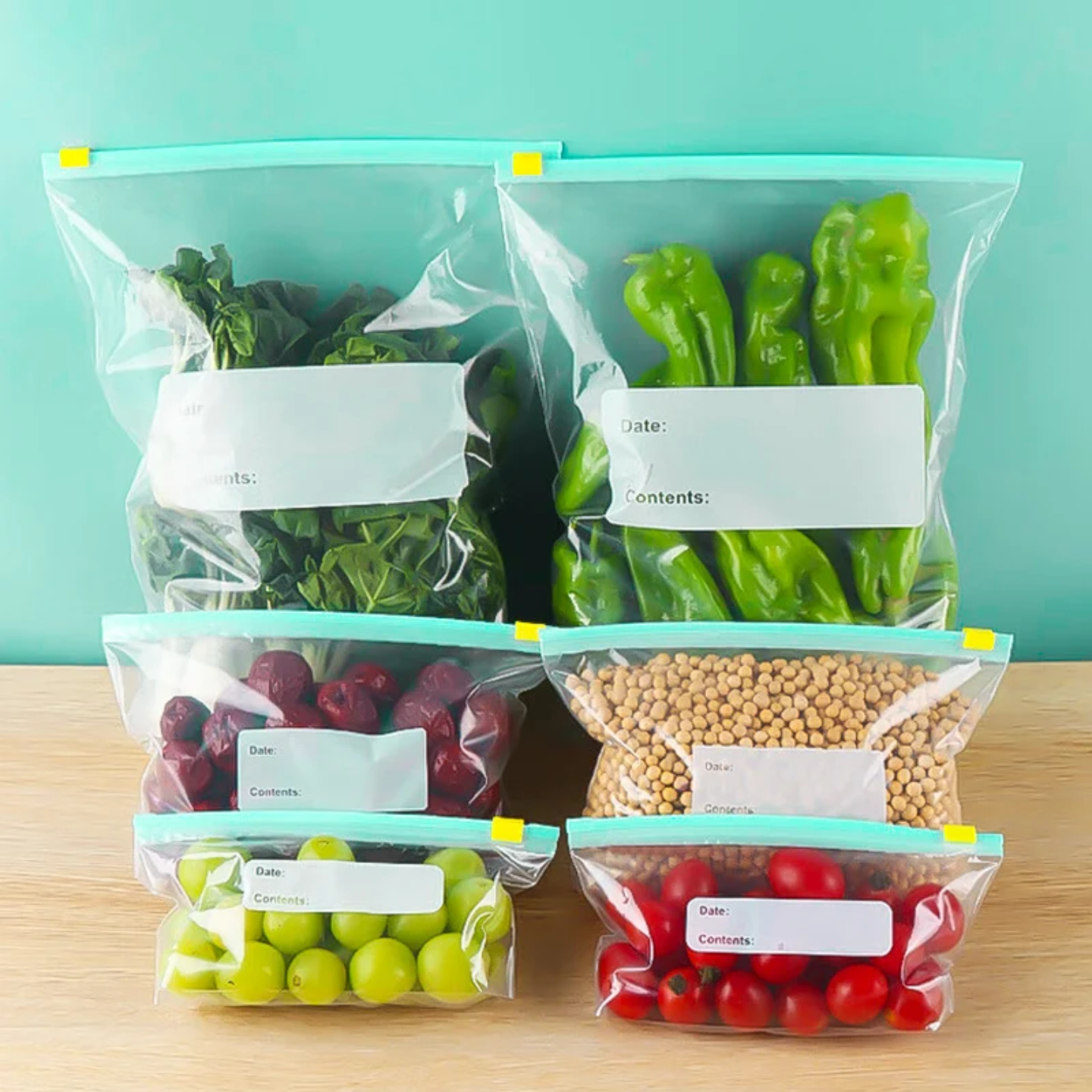 30pcs/20pcs/10pcs Zip Bags Ziplock Fridge Storage Bags Double-layer Zipper Food Storage Bag For Food Refrigerator Sealed Bag Kitchen Storage- 3 Sizes Ziplock Fridge Bags- Food Packaging Bags- Reusable