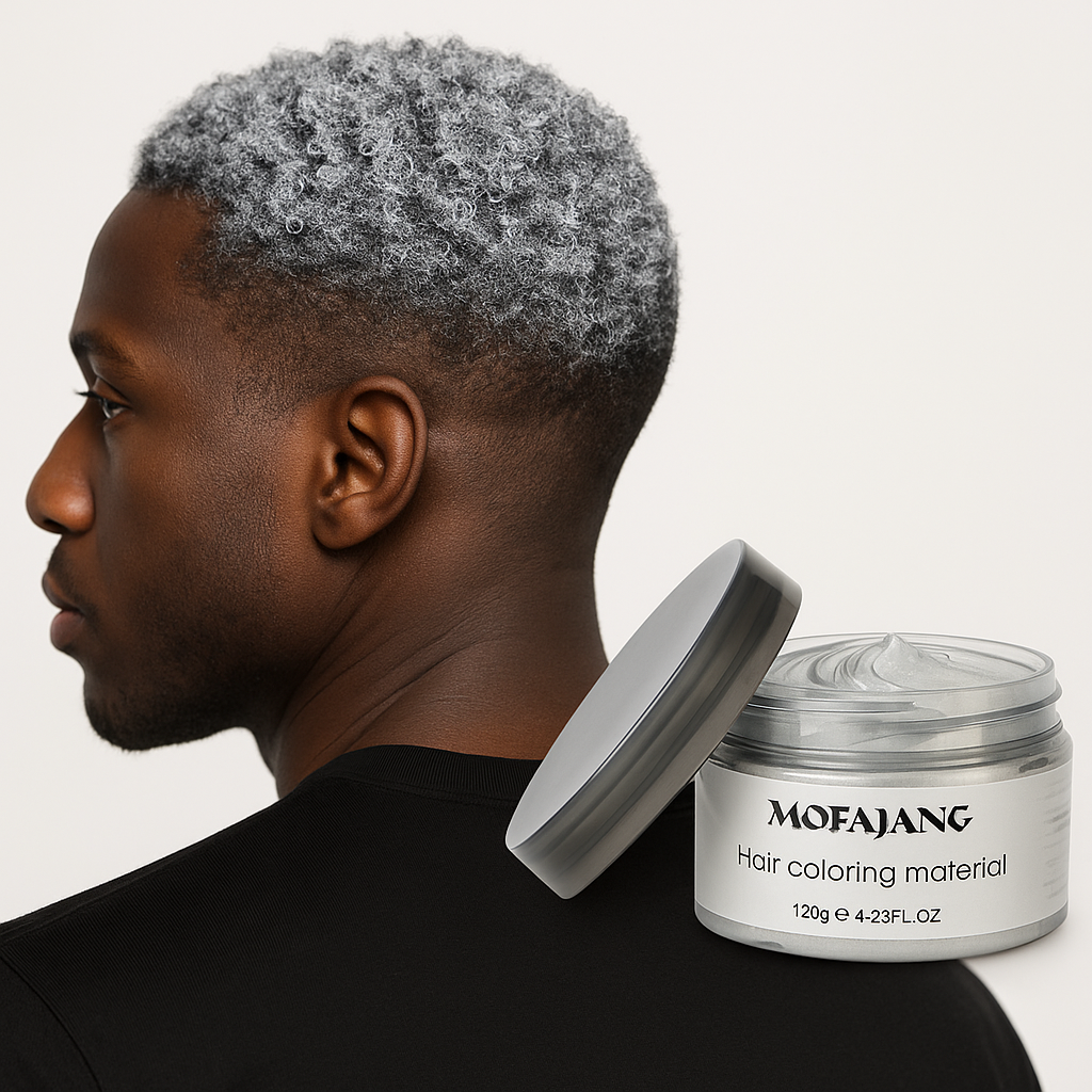 White Hair Dye- 120ml Temporary Hair Color Wax- Instant White Hair Color for Men Women/ Simple to Use/ Long Lasting- Fast Acting/ Natural Ingredients-  No Bleach | Easy Wash-Out | Styling & Coloring