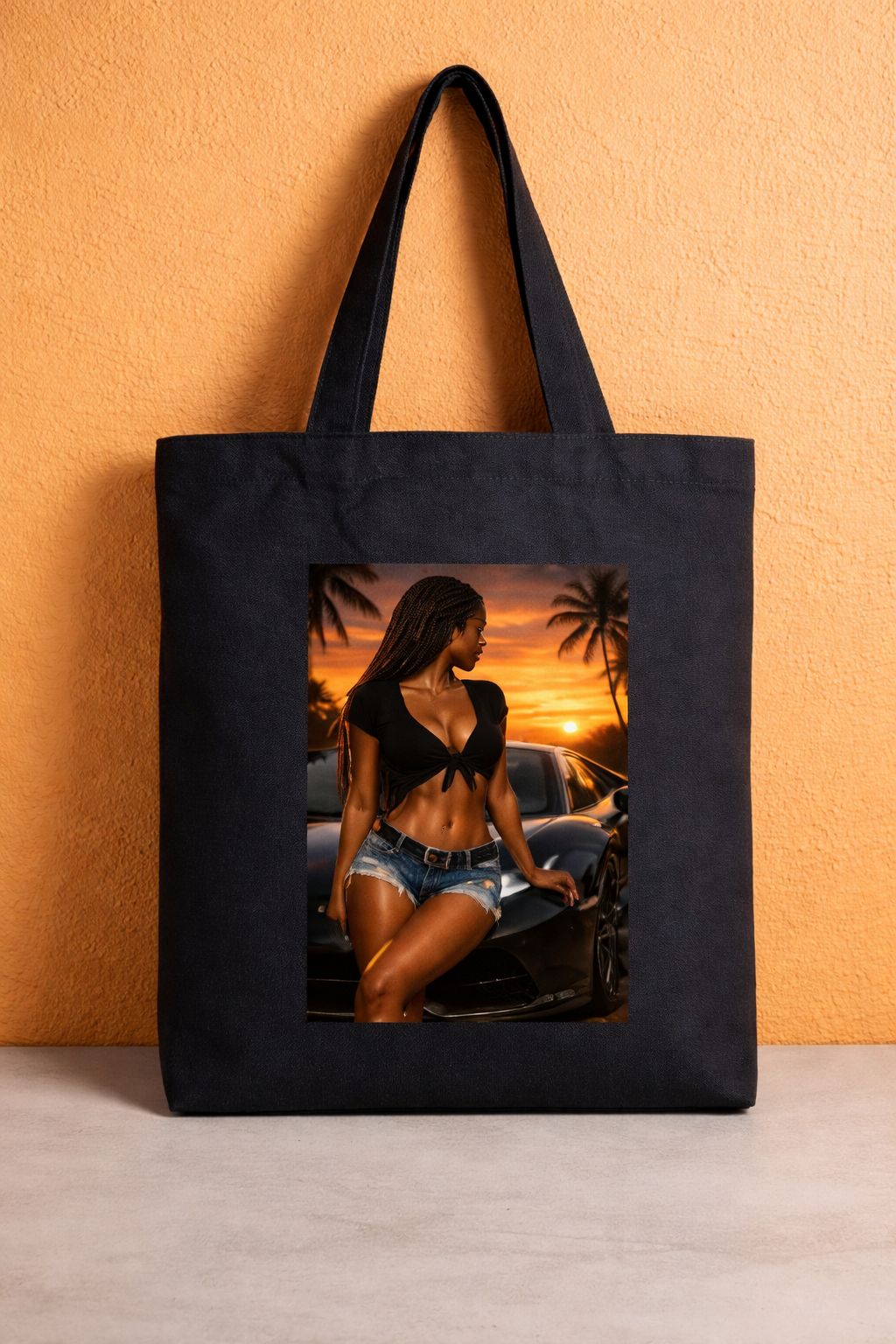 Black Cotton Canvas Material Tote Bags- Exquisite Workmanship- Soft And Comfortable design- Open And Close Shopping Bag- Stylish Commuting handbag- Hot Shoulder crossbody Tote Bag for men & women gift