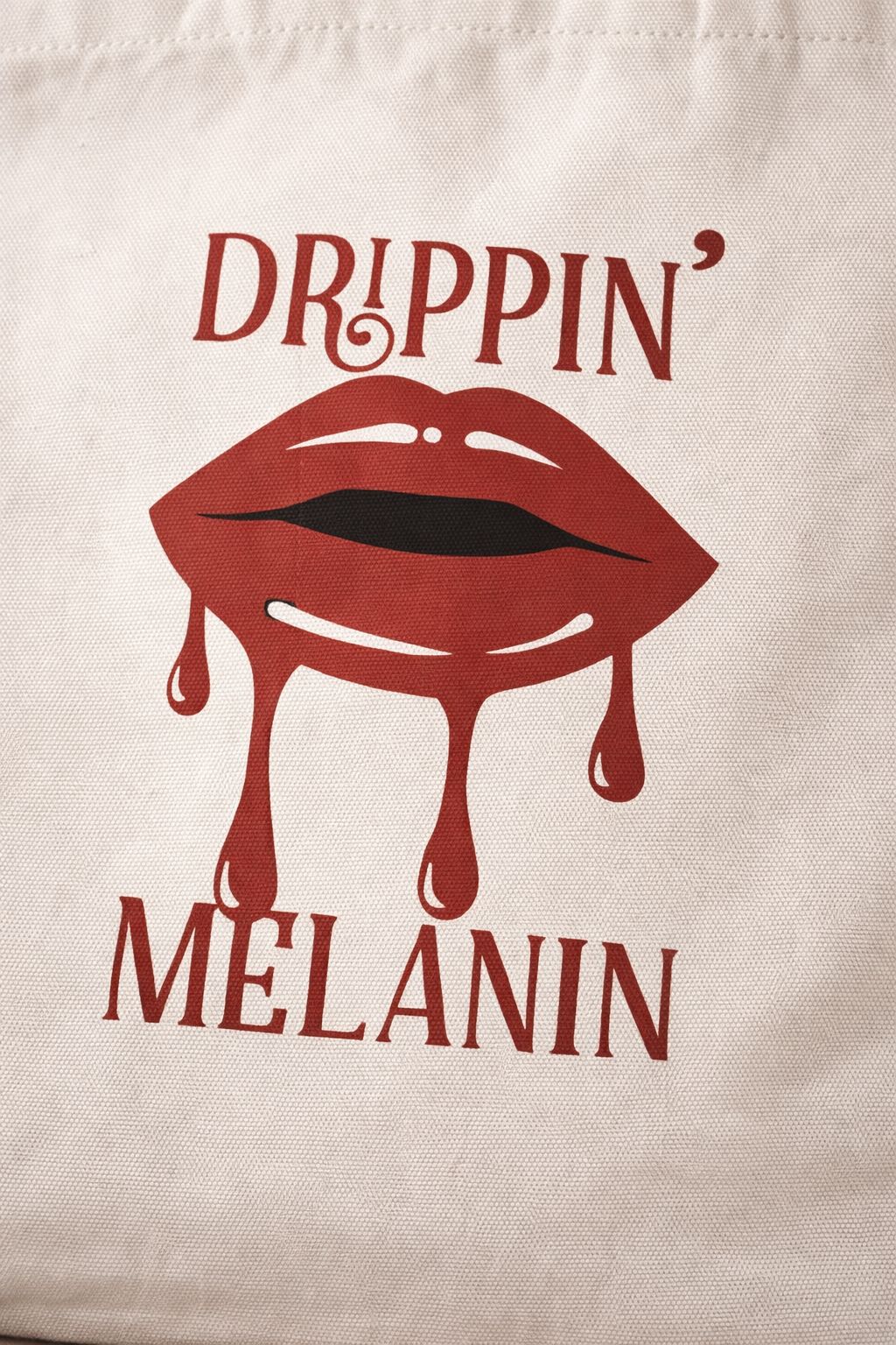 Cotton Canvas Tote Bag for Women- Stylish Shoulder Bag with Bold Lip Design, Durable Reusable Shopper, Everyday Handbag for Work, School, Travel & Essentials- dark chocolate girlfriend birthday gift