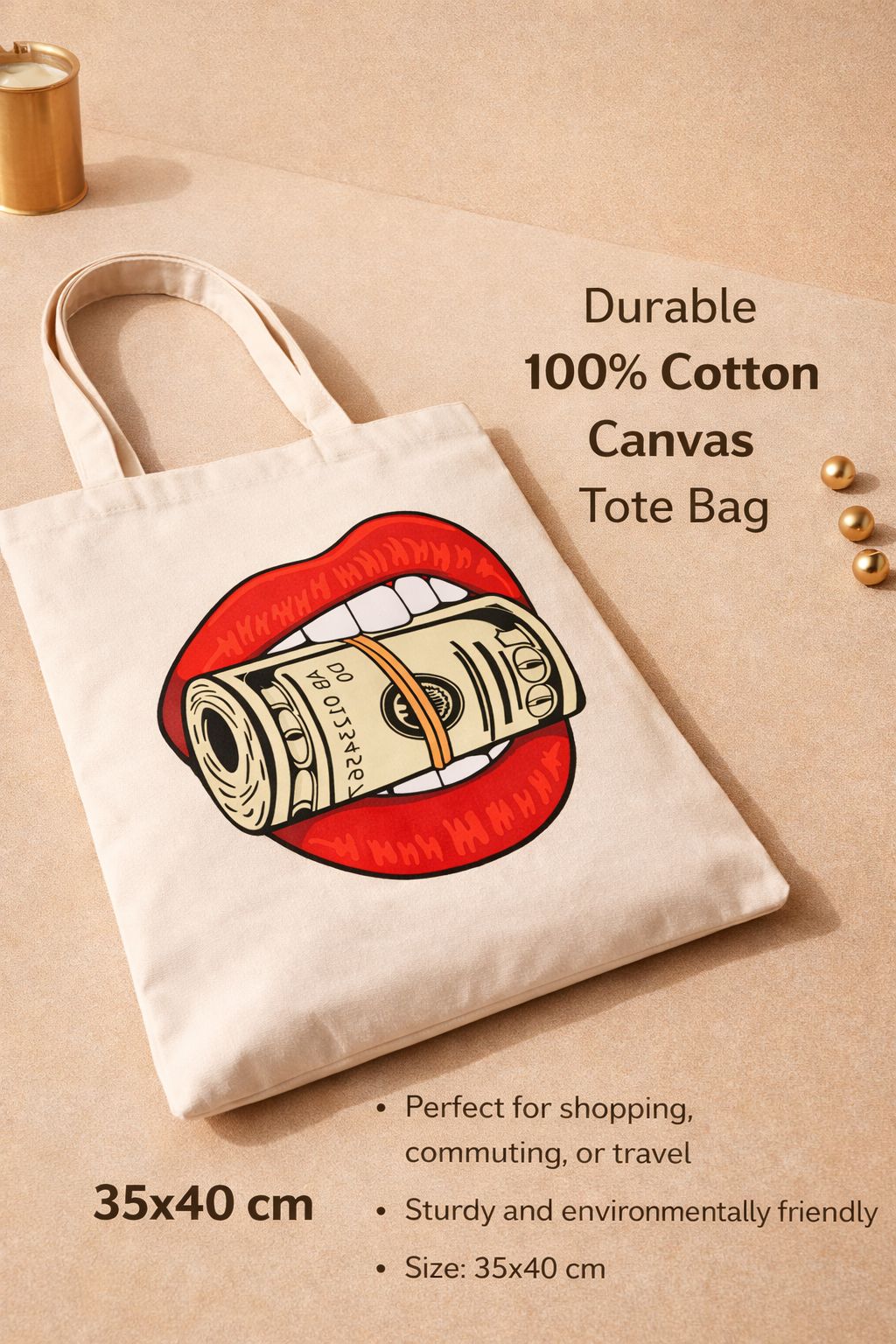 Rich Ladies Shoulder Bag Cross-body bag- Large Beige Purse Handag- Women Stylish Tote Bag- Cotton Canvas Bag- designed Lipstick Set Velvet Lip Stick Non-stick Lip Gloss Moisturize Long Lasting Print.