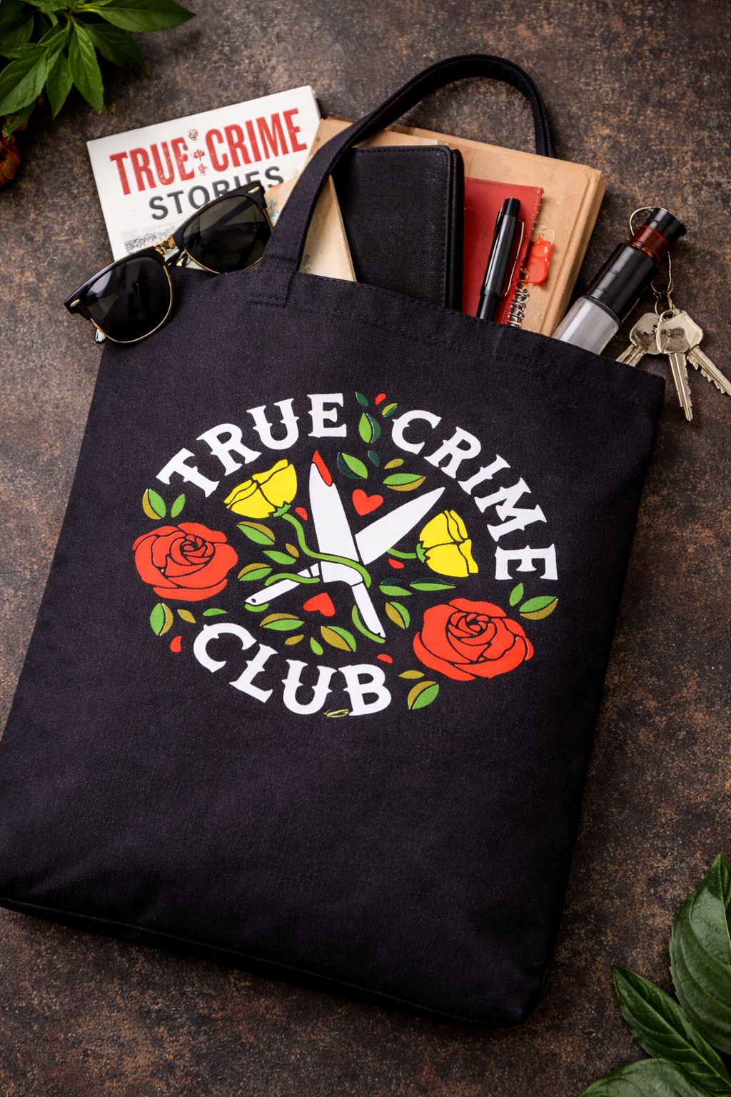 Canvas Tote Bag- Durable Reusable Casual Handbag for Men & Women- Lightweight Everyday Shopping, Work & School Carry Bag with Graphic Print Design- Professional Neutral black bag tone- long-term use.