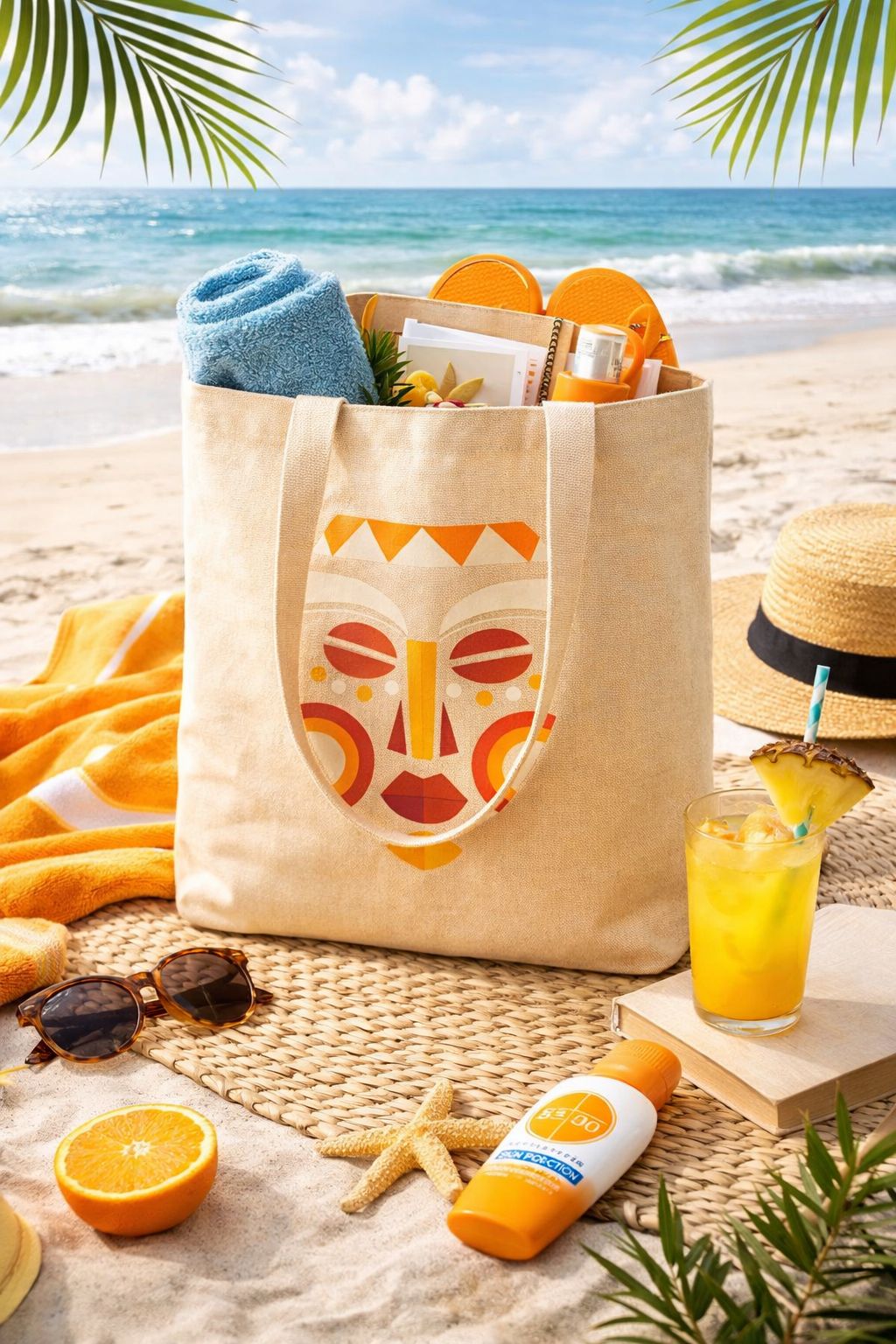 African Print Tote Bag, Ankara Pattern Canvas Shopper- Beige, Wax Print Aesthetic, Kente Inspired Art, Heritage Carryall, Modern Ethic Style, Afrocentric Accessory, Global Nomad Gear, Vibrant Cultural