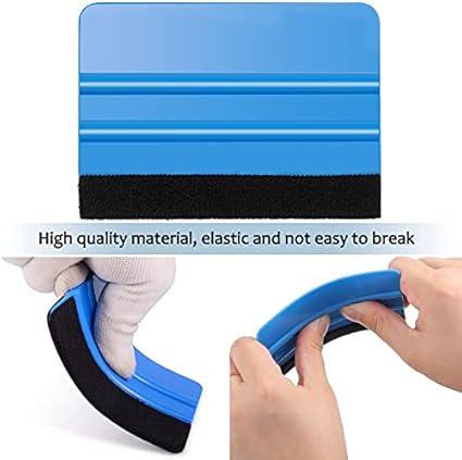 5 pcs Vinyl Squeegee 4 Inch Car Vinyl Scraper Decal Applicator Window Tint Wallpaper Smoothing Tool with Black Fabric Felt Edge