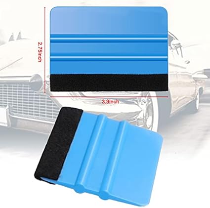 5 pcs Vinyl Squeegee 4 Inch Car Vinyl Scraper Decal Applicator Window Tint Wallpaper Smoothing Tool with Black Fabric Felt Edge