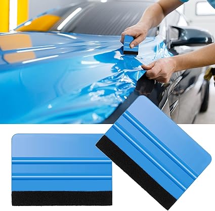 5 pcs Vinyl Squeegee 4 Inch Car Vinyl Scraper Decal Applicator Window Tint Wallpaper Smoothing Tool with Black Fabric Felt Edge