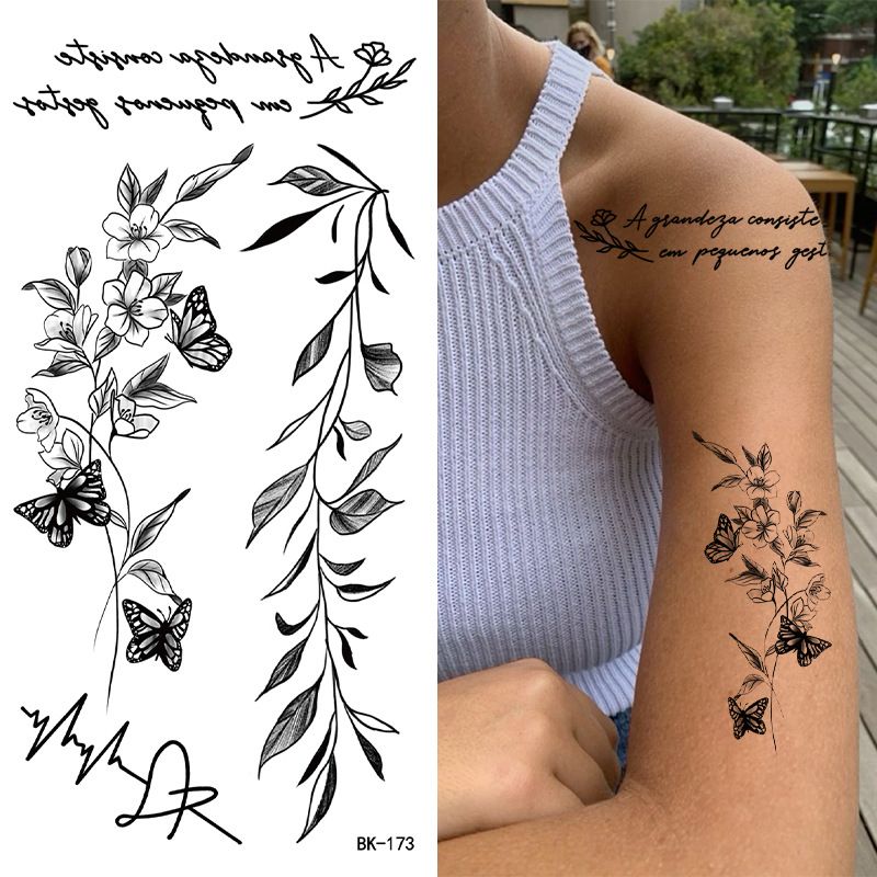 Black Doodle Flash Sheet Temporary Tattoos, Mini Flash Art. Festival Temporary Tattoo Stickers