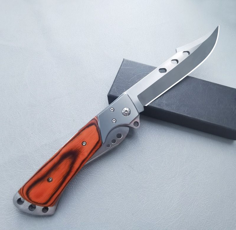 Folding knife for tourism, hunting, and fishing. Tough swiss outdoor knife with a nylon sheath.