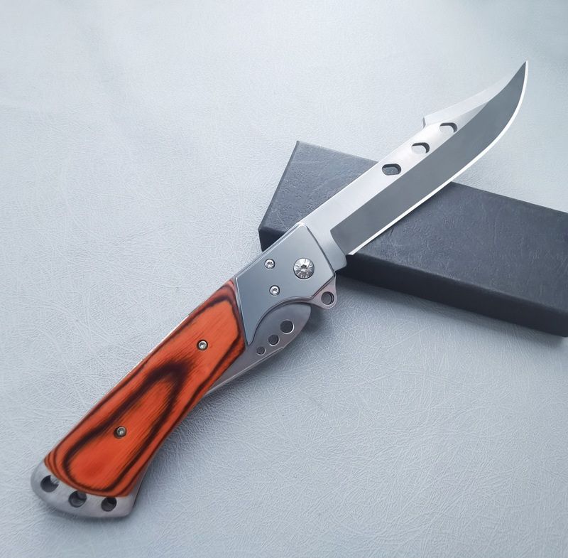 Folding knife for tourism, hunting, and fishing. Tough swiss outdoor knife with a nylon sheath.
