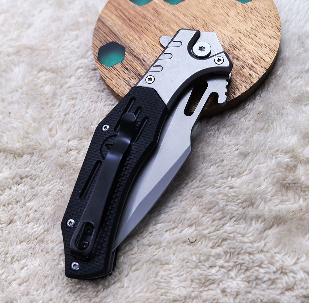 Stainless steel Outdoor Folding Knife. Camping hunting tool
