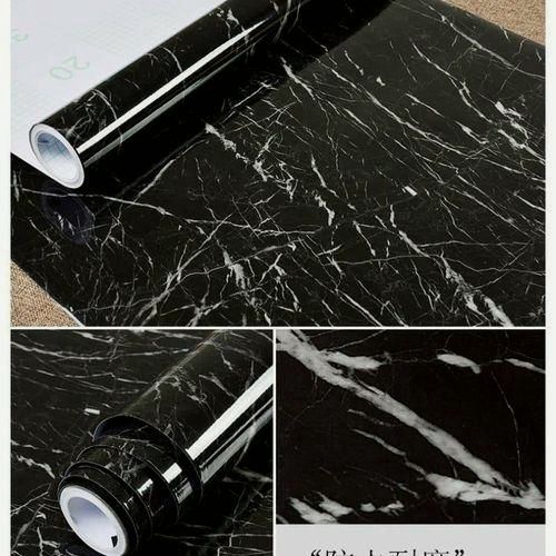 60cm*5M Glossy Marble Wallpaper Granite Peel and Stick Self Adhesive Removable Waterproof Countertop Paper for Cabinet Furniture Kitchen Viny Film 60 ncm By 3M