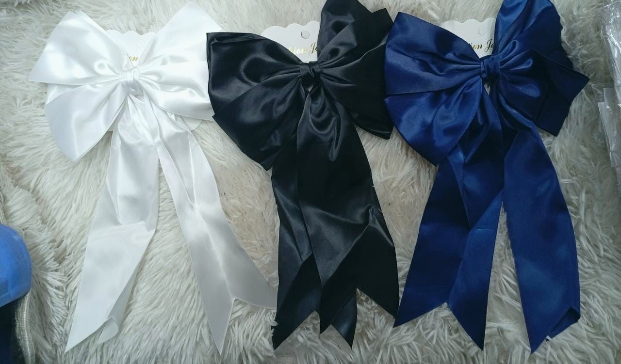 Satin Bow Hair Clip for Women, Girls, Teenage Girls, Children, Toddler Girl, Adult Girl, Silk Satin Hair Tie Barrette Hair Clip