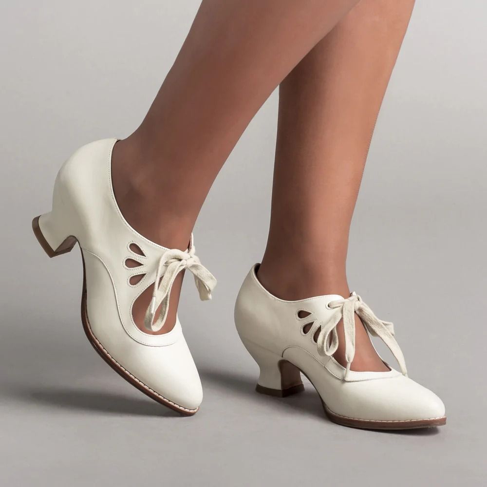 2024 spring Europe and the United States new hollow summer spring autumn high heels lace-up large size women's casual shoes