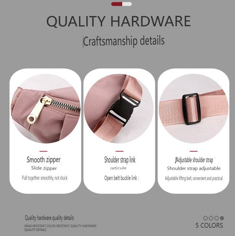 Africa's new style all-in-one Fanny pack women Korean version casual Oxford cloth shoulder bag multi-layer change mobile phone crossbody bag travel essential office hand one