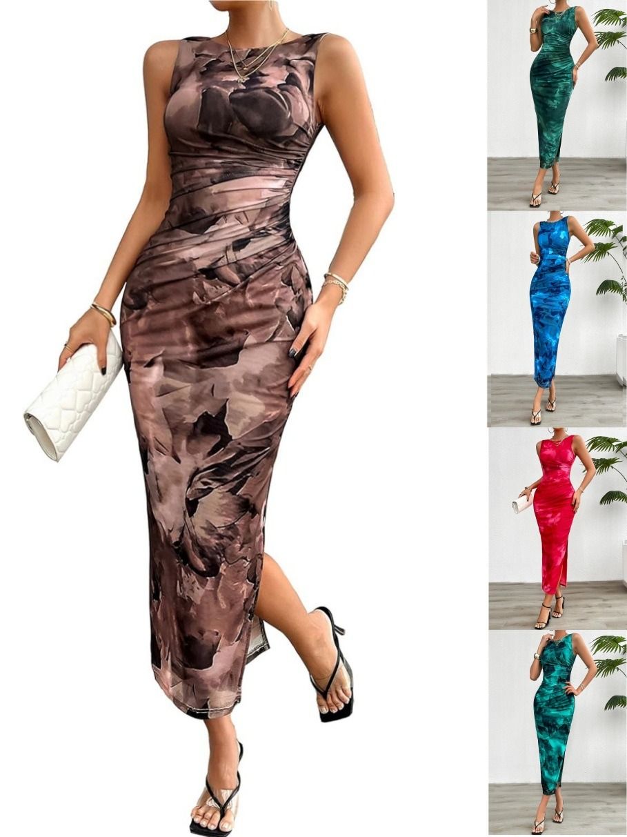 Africa sexy foreign trade women cross-border 2024 spring/summer temperament sexy Spice girls slim dress private dress ladies pure wind dress