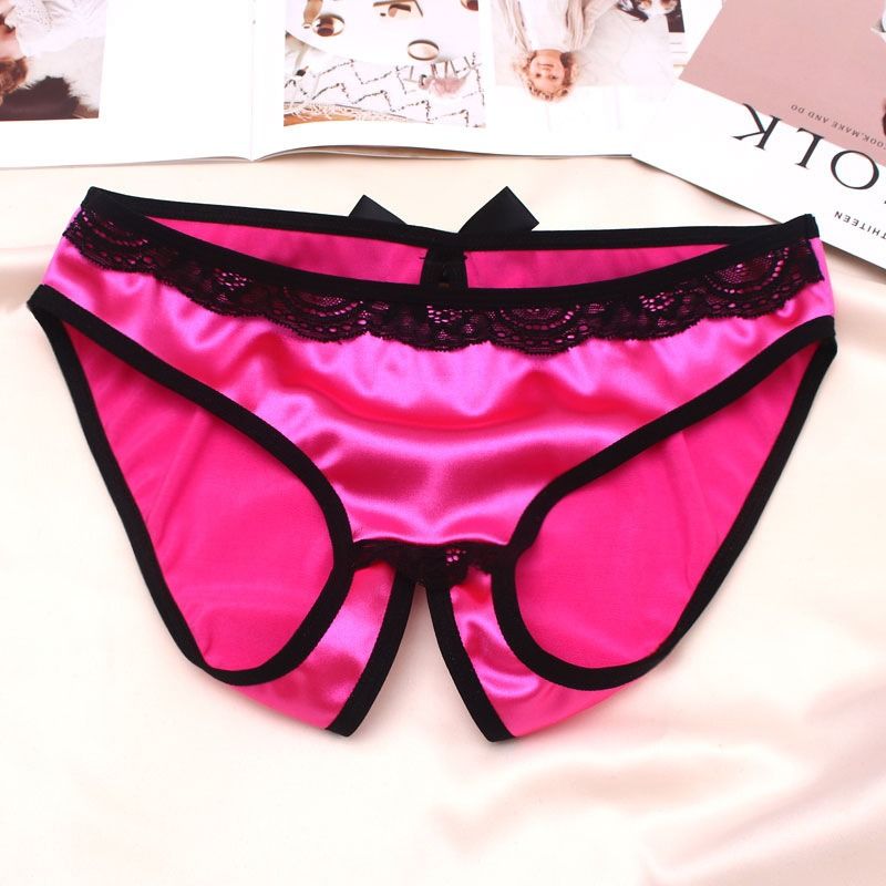 Foreign trade European and American underwear women sexy open low waist large size seamless luxury atmosphere can be inserted into triangle shorts