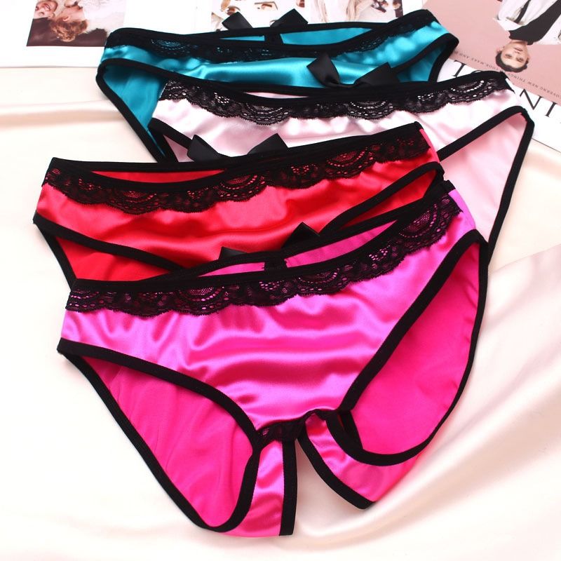 Foreign trade European and American underwear women sexy open low waist large size seamless luxury atmosphere can be inserted into triangle shorts