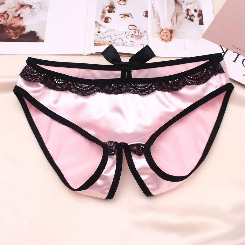 Foreign trade European and American underwear women sexy open low waist large size seamless luxury atmosphere can be inserted into triangle shorts