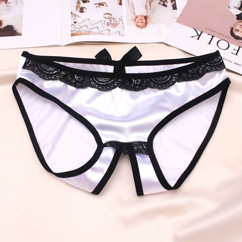 Foreign trade European and American underwear women sexy open low waist large size seamless luxury atmosphere can be inserted into triangle shorts